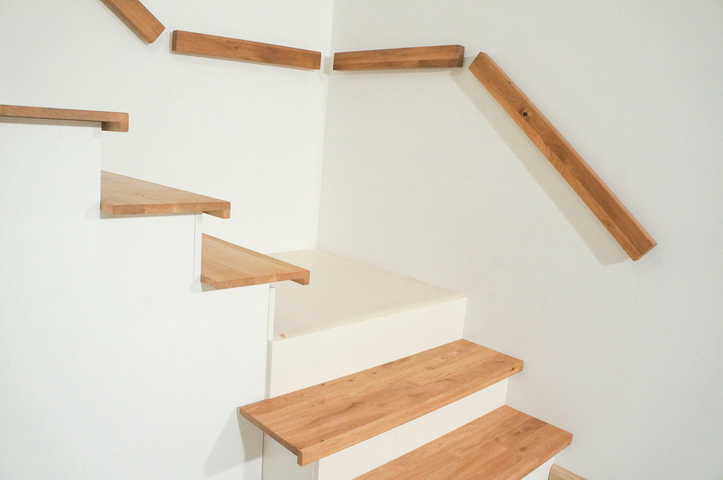 Stair tread Windowsill with overhang Oak Rustic, finger jointed lamellas, 20 mm, Hard wax oil Natural (colourless)