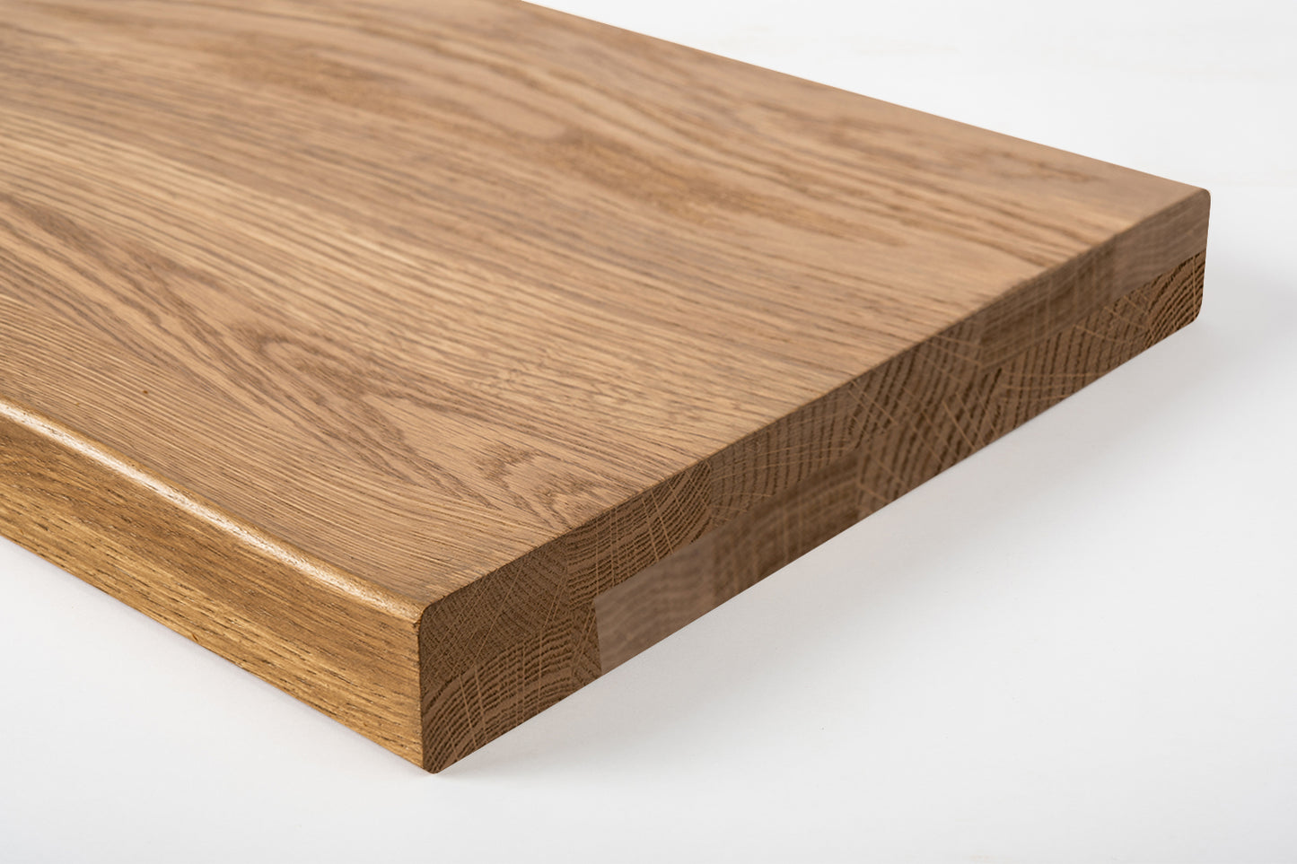 Shelf Stair tread Riser Windowsill Oak A/B, full stave lamellas, 35 mm, 2-layer, Bronze oil