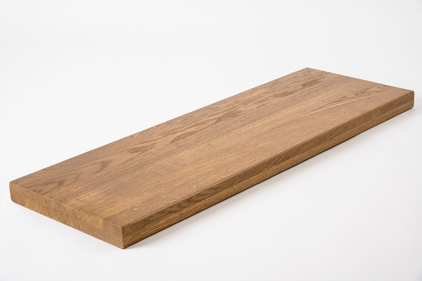Tablette Marche d'escalier Rehausse Appui de fenêtre Chêne A/B, lamelles entières, 40 mm, 2 plis, huile bronze