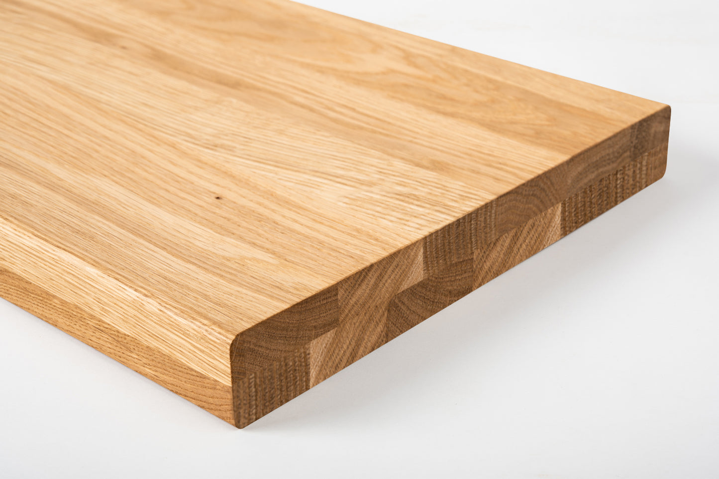 Shelf Stair tread Riser Windowsill Oak A/B, full stave lamellas, 35 mm, 2-layer, Hard wax oil Natural (colourless)