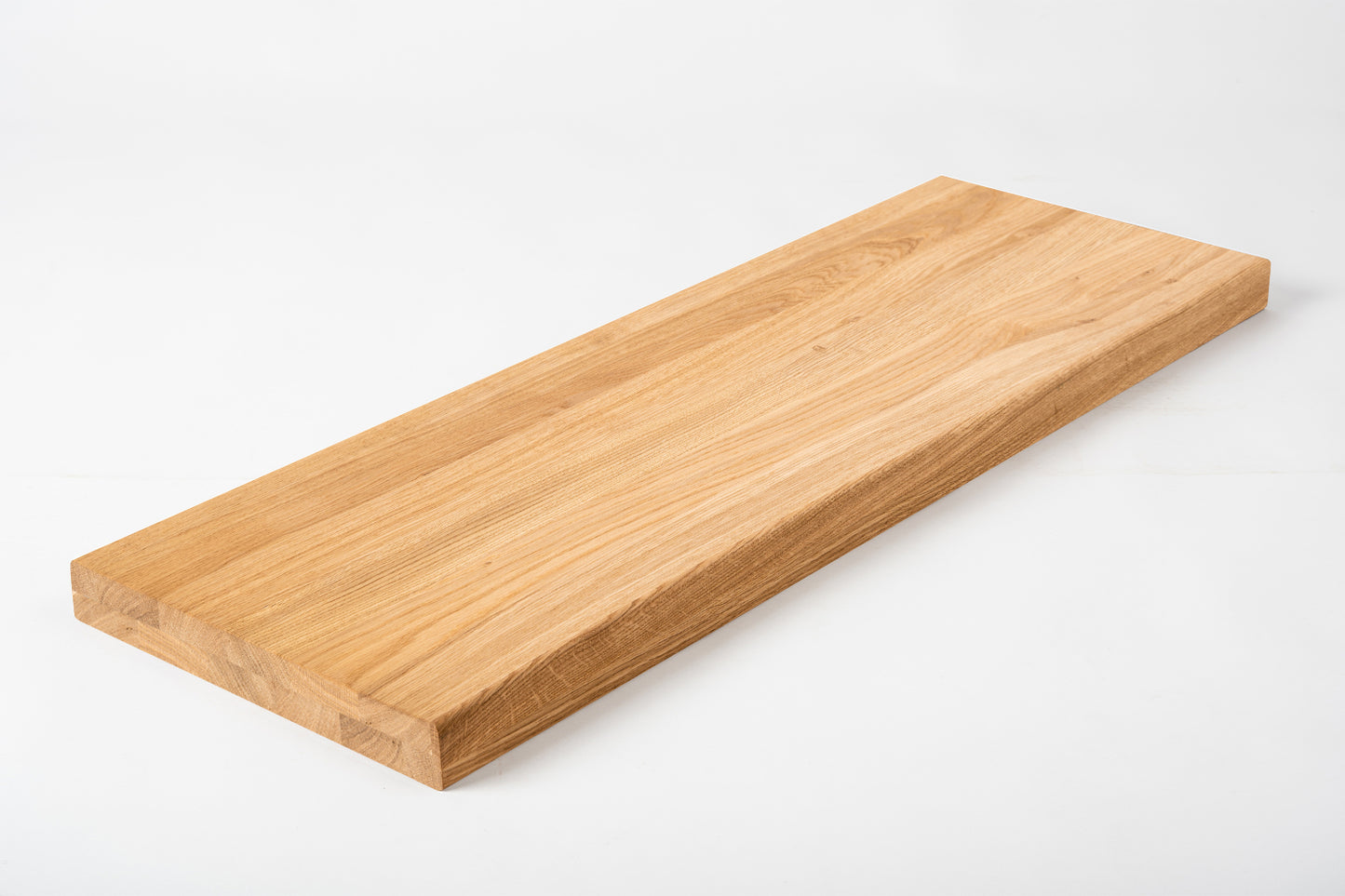 Shelf Stair tread Riser Windowsill Oak A/B, full stave lamellas, 35 mm, 2-layer, Hard wax oil Natural (colourless)