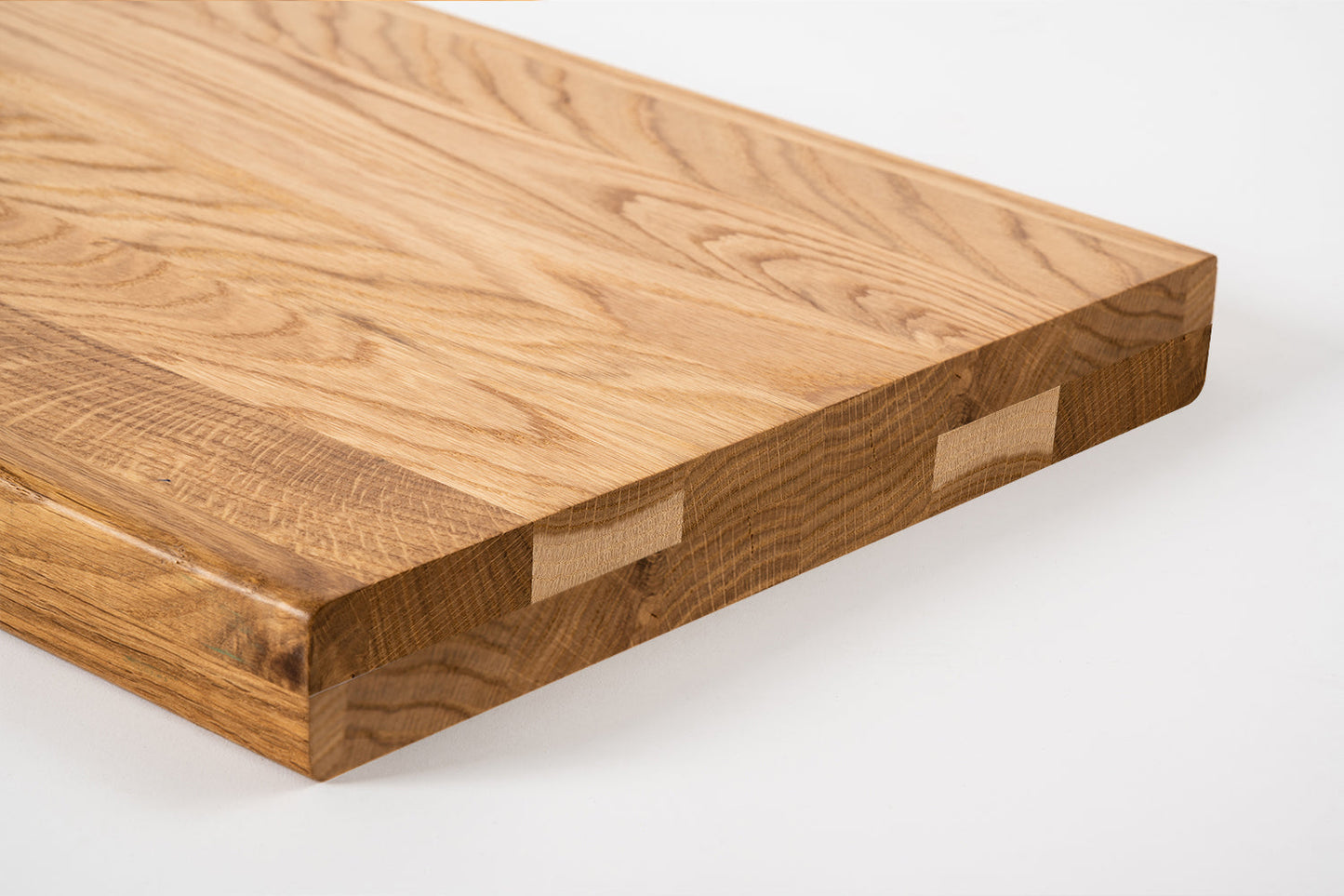 Tablette Marche d'escalier Elévation Appui de fenêtre Chêne A/B, lamelles entières, 40 mm, 2 plis, laqué mat