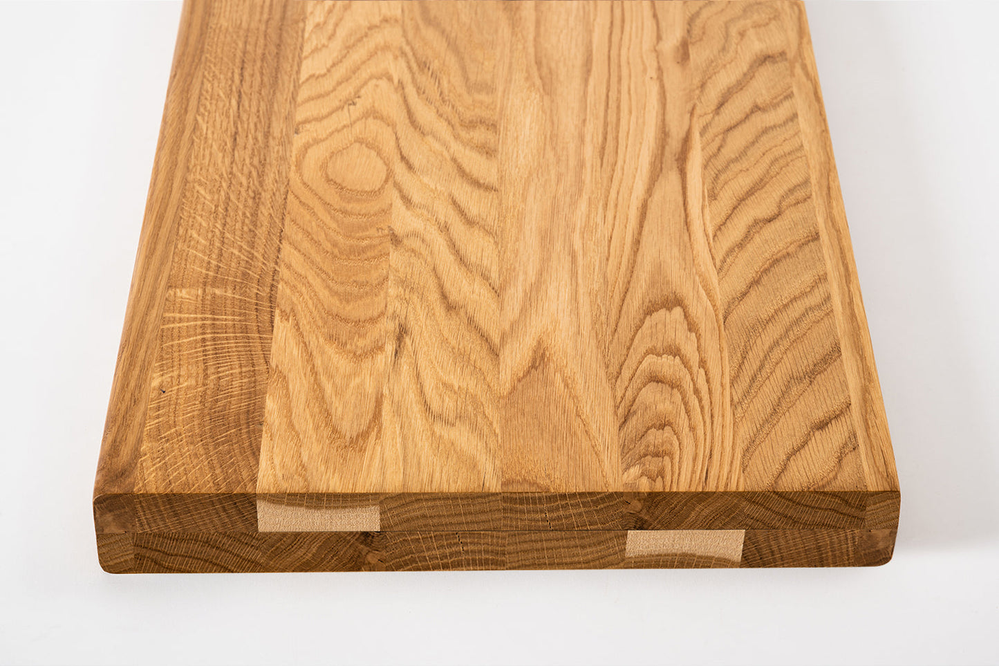 Tablette Marche d'escalier Elévation Appui de fenêtre Chêne A/B, lamelles entières, 40 mm, 2 plis, laqué mat