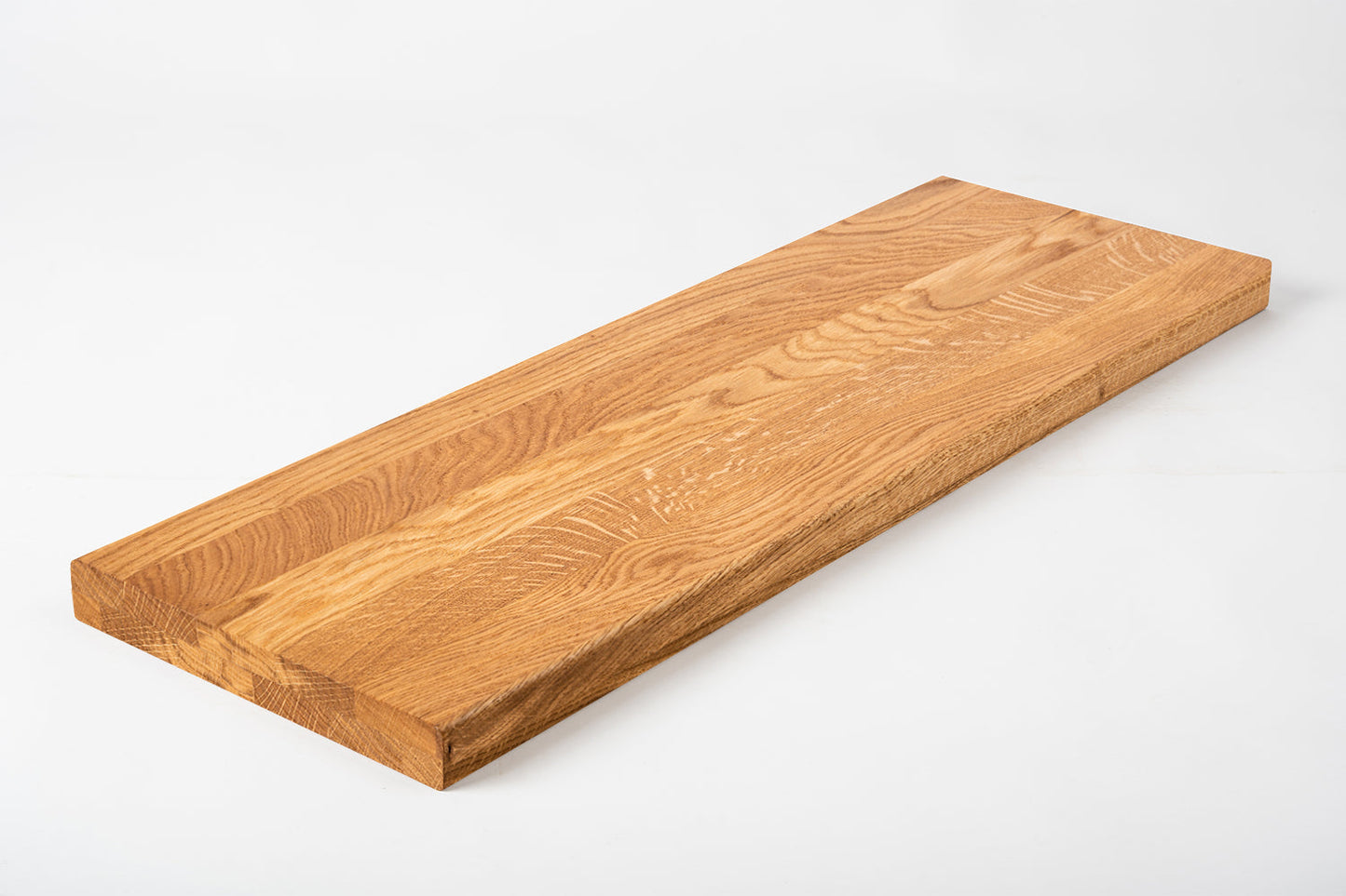 Tablette Marche d'escalier Elévation Appui de fenêtre Chêne A/B, lamelles entières, 40 mm, 2 plis, Huile naturelle