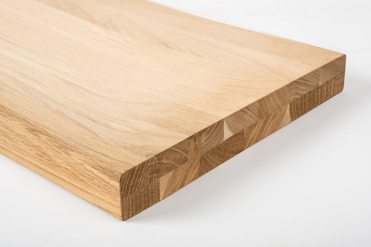 Tablette Marche d'escalier Elévation Appui de fenêtre Chêne A/B, lamelles entières, 40 mm, 2 plis, non fini