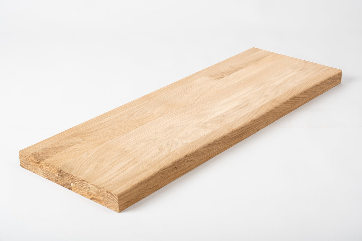 Tablette Marche d'escalier Elévation Appui de fenêtre Chêne A/B, lamelles entières, 40 mm, 2 plis, non fini