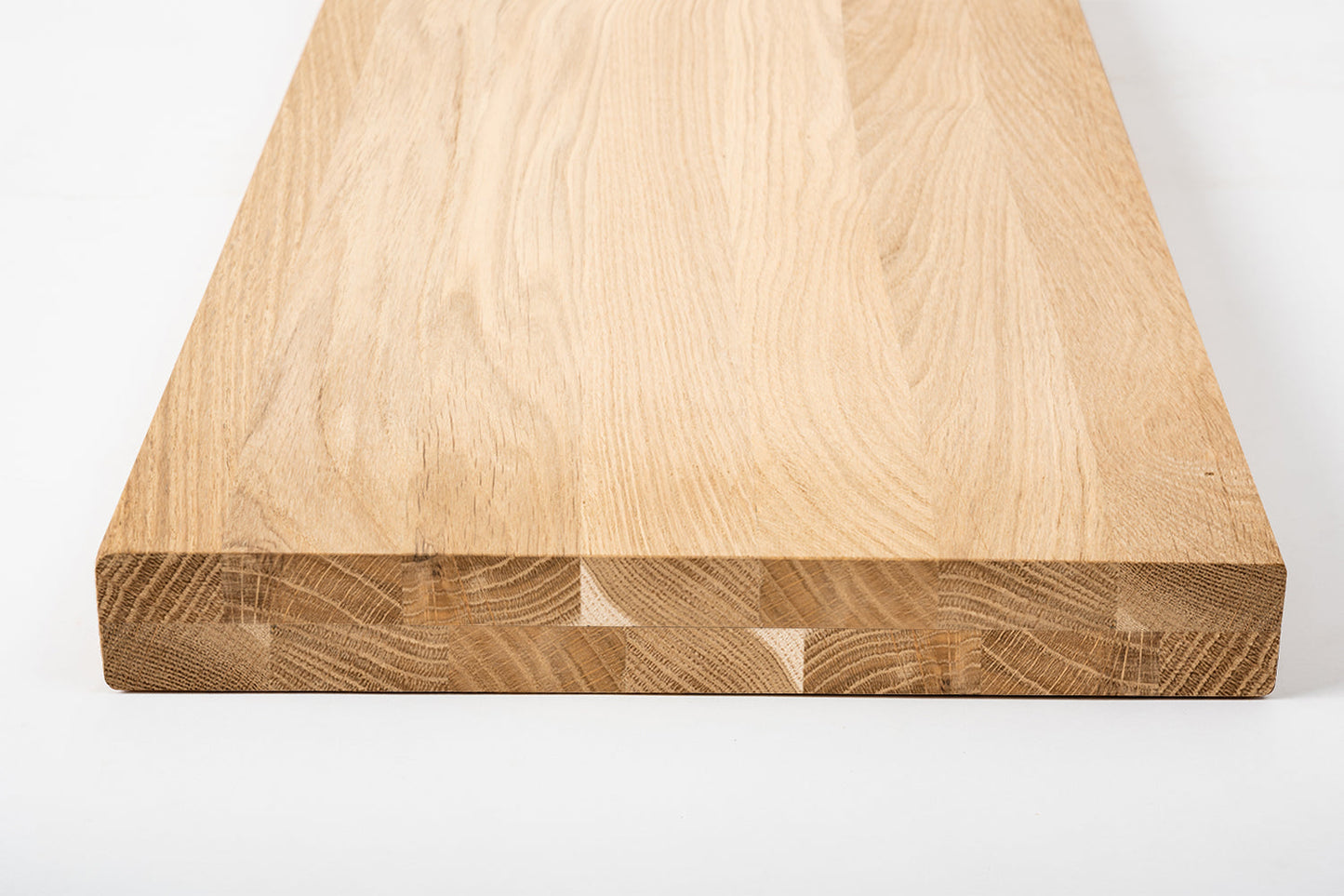 Tablette Marche d'escalier Elévation Appui de fenêtre Chêne A/B, lamelles entières, 40 mm, 2 plis, non fini