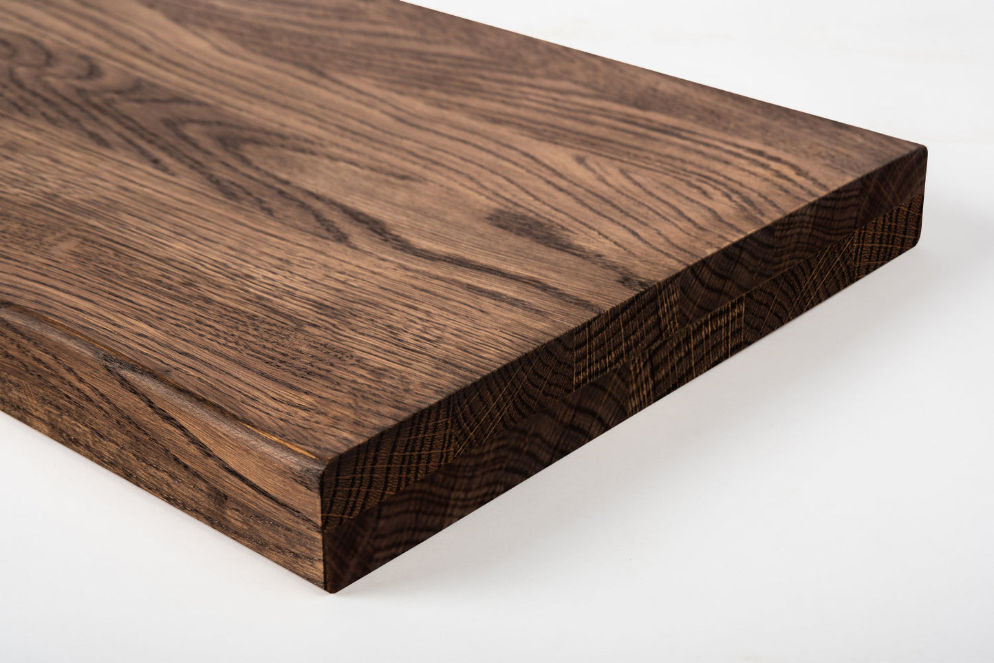 Tablette Marche d'escalier Elévation Appui de fenêtre Chêne A/B, lamelles entières, 40 mm, 2 couches, huile de noyer