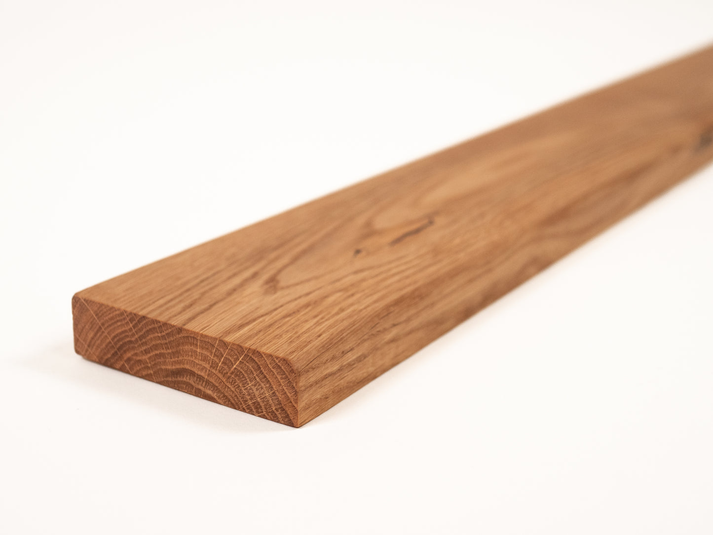 Solid Skirting Board Oak Rustic, 18x70x2000mm with radius, Natural oil, filled