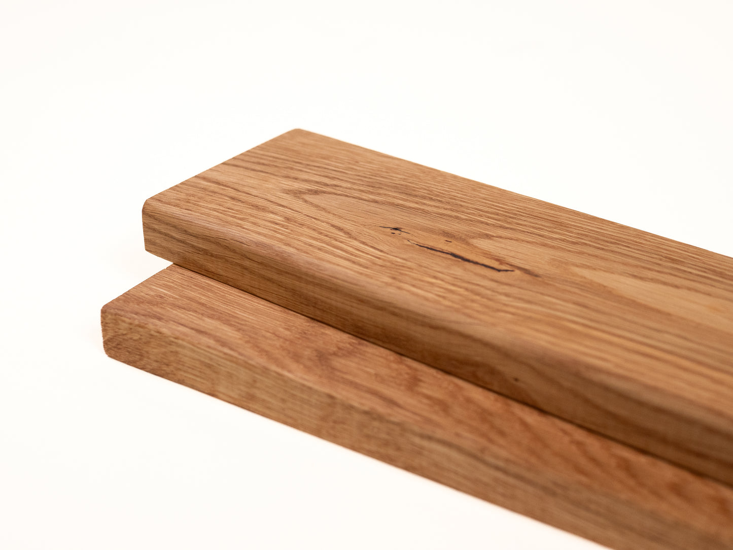 Solid Skirting Board Oak Rustic, 18x70x2000mm with radius, Natural oil, filled