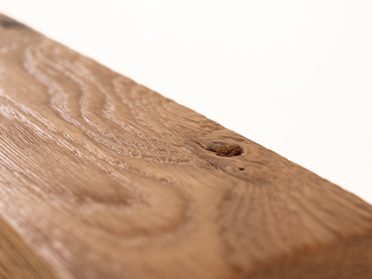 Solid Skirting Board Oak Rustic, 18x70x2000mm with radius, matte lacquered, without filling, brushed