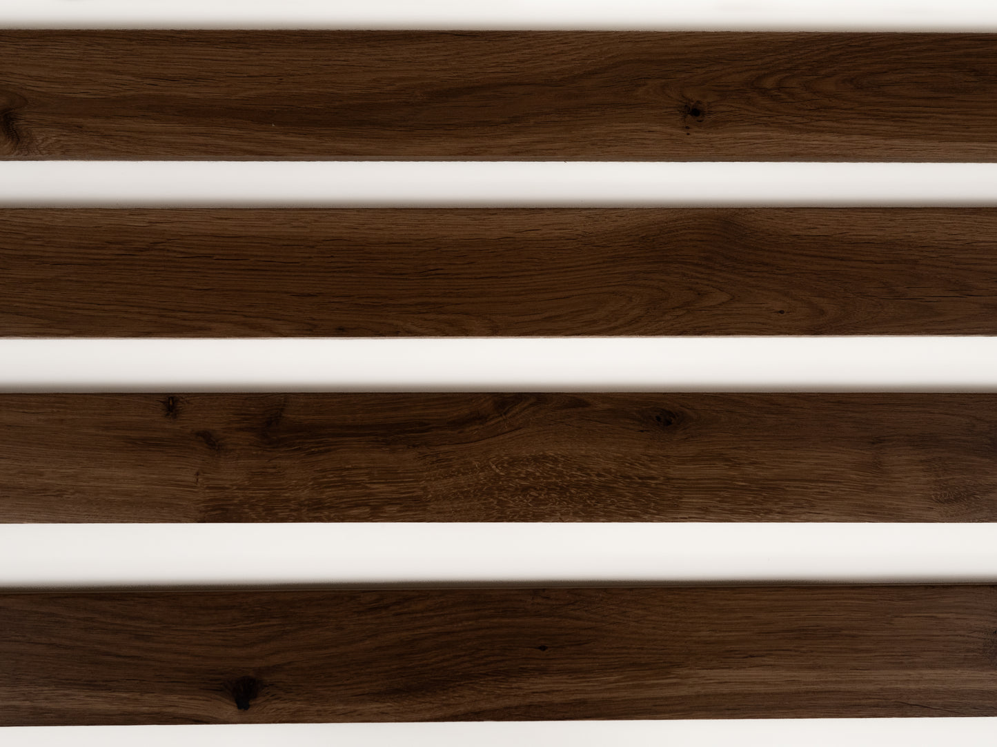 Solid Skirting Board Smoked Oak Rustic, 18x70x2000mm with radius, matte lacquered, filled