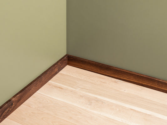 Solid Skirting Board Smoked Oak Rustic, 18x70x2000mm with radius, Natural oil, filled, brushed