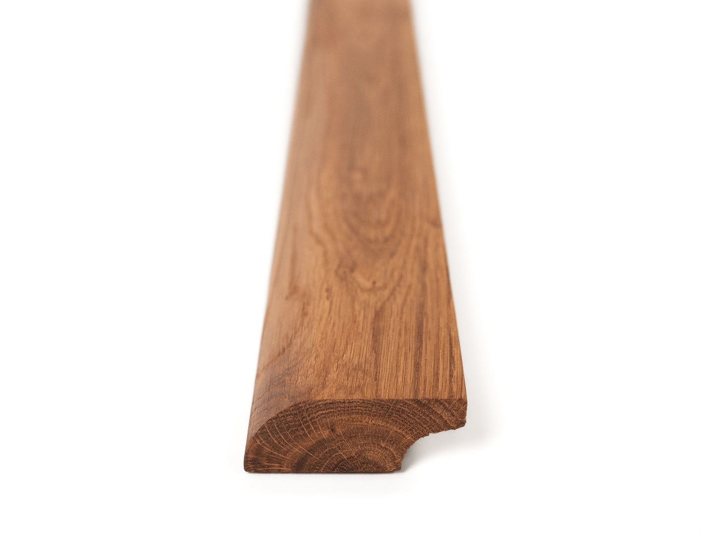 Plinthe en chêne massif rustique 20 x 50 mm, huile naturelle, 1,5-2,5 m avec rayon de 20 mm