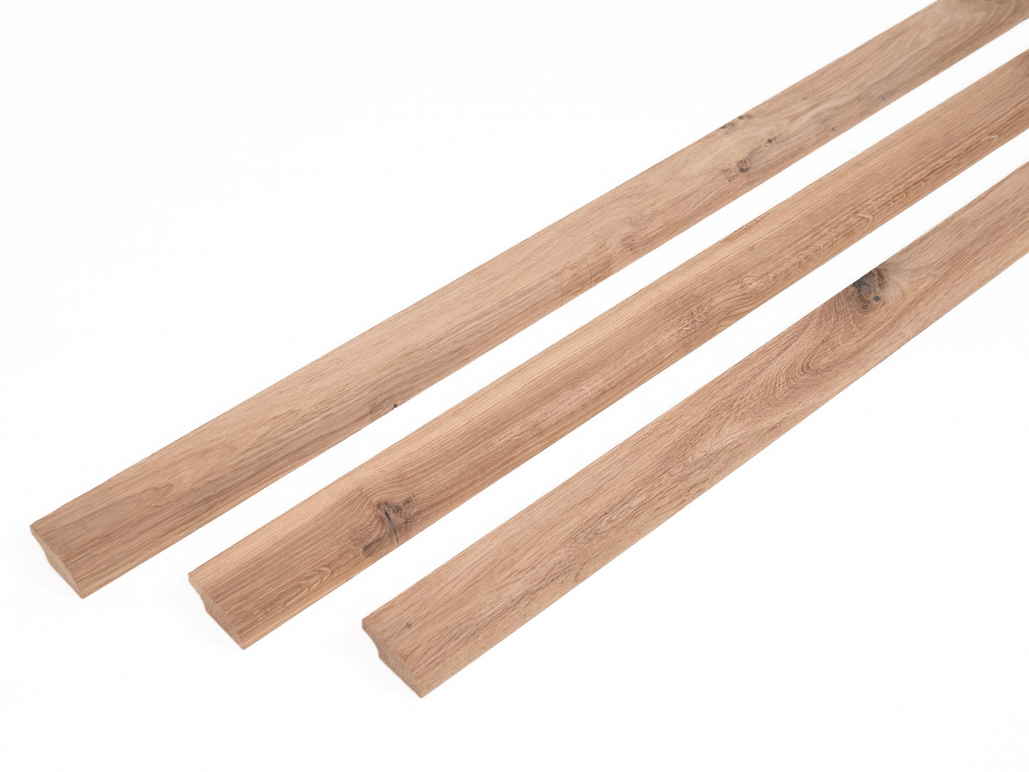 Plinthe en chêne massif rustique 20 x 50 mm non fini 1,5-2,5 m avec rayon de 20 mm