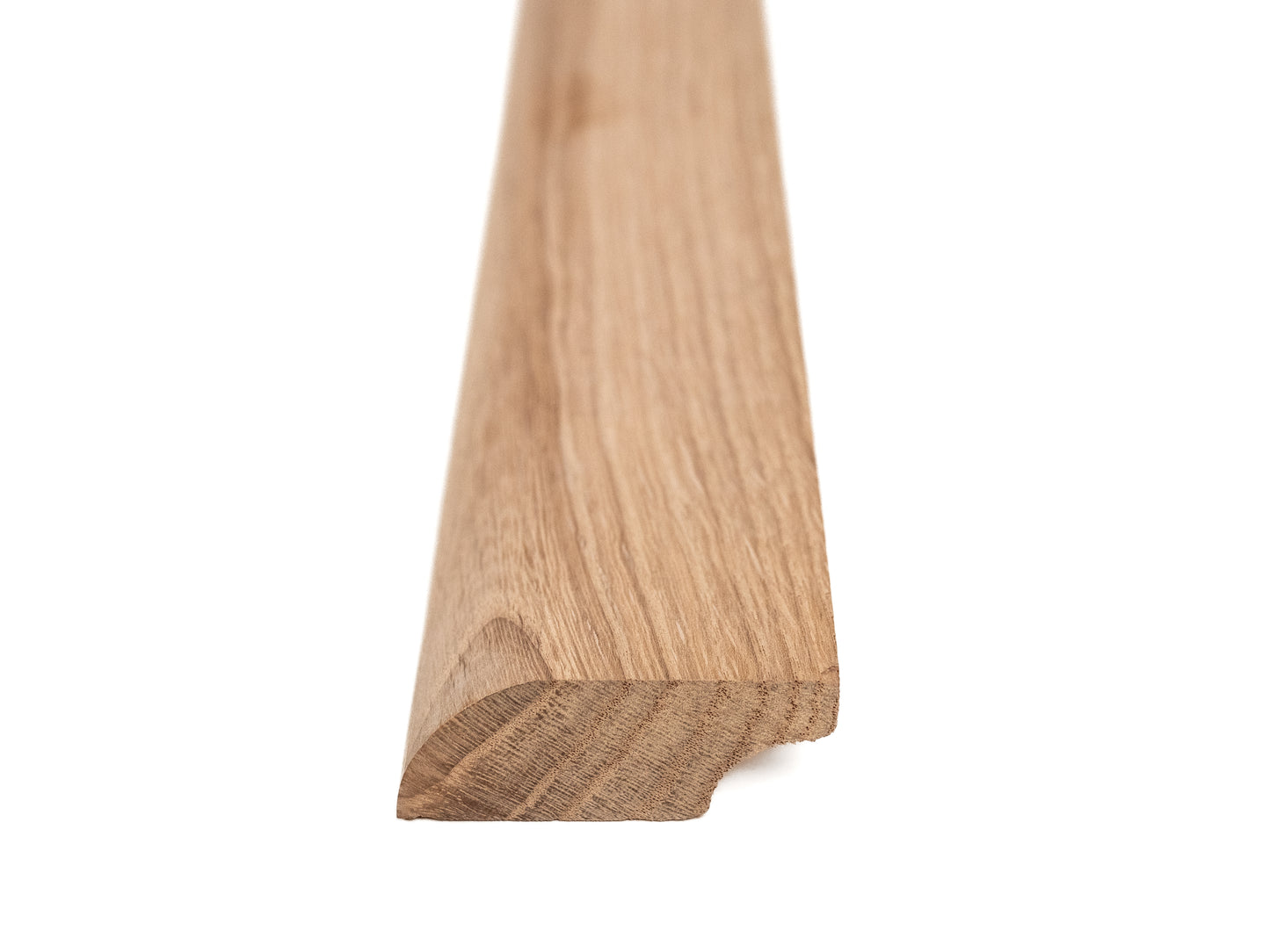 Plinthe massive en chêne rustique 20 x 50 mm non fini 0,8-1,5 m avec rayon de 20 mm sans remplissage