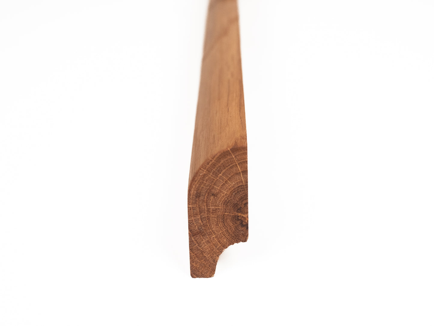Plinthes massives en chêne rustique 20 x 50 mm, huile naturelle, 0,8-1,5 m avec rayon de 20 mm