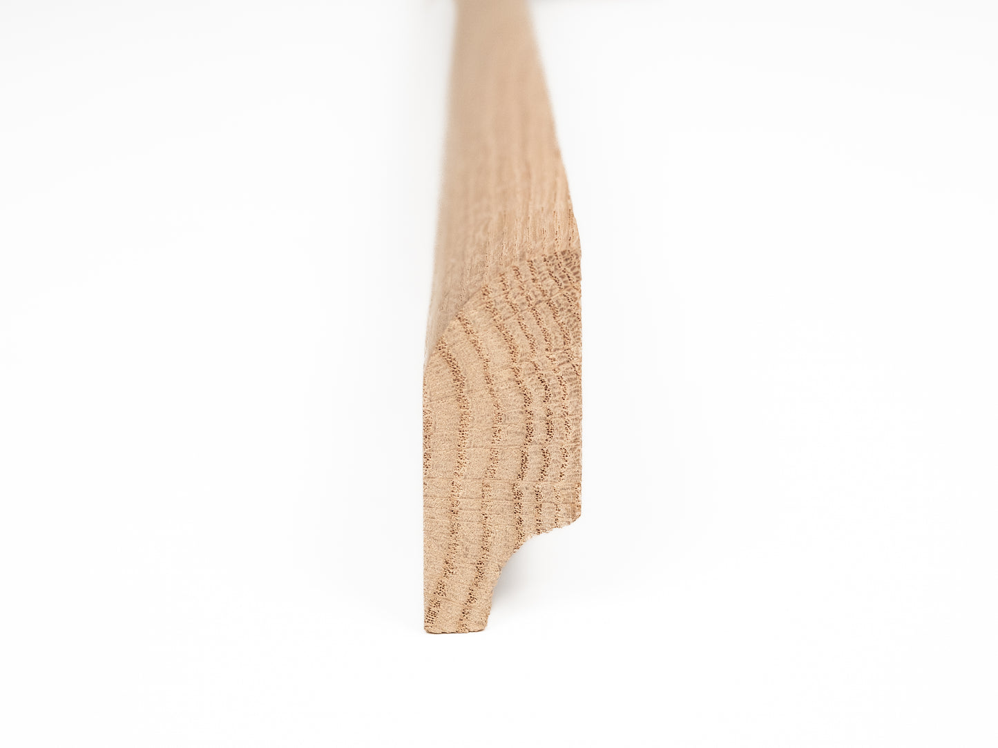 Plinthe massive en chêne rustique 20 x 50 mm non fini 0,8-1,5 m avec rayon de 20 mm sans remplissage