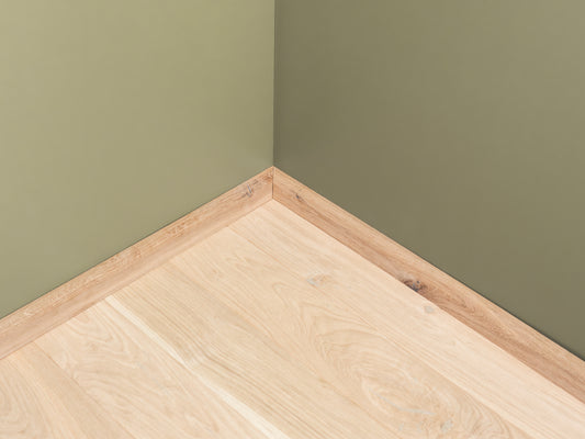 Solid Skirting Board Oak Rustic 20x50mm unfinished 1,5-2,5m with radius 20mm