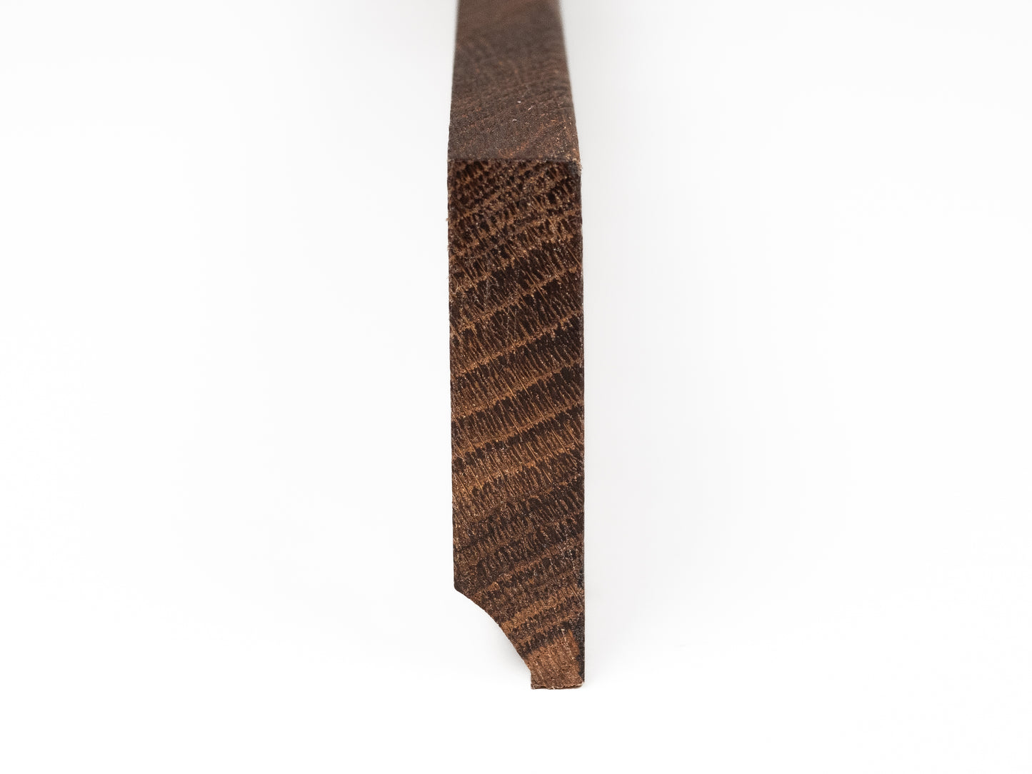 Solid Skirting Board Smoked Oak Rustic, 18x70x2000mm with radius, Natural oil, filled, brushed