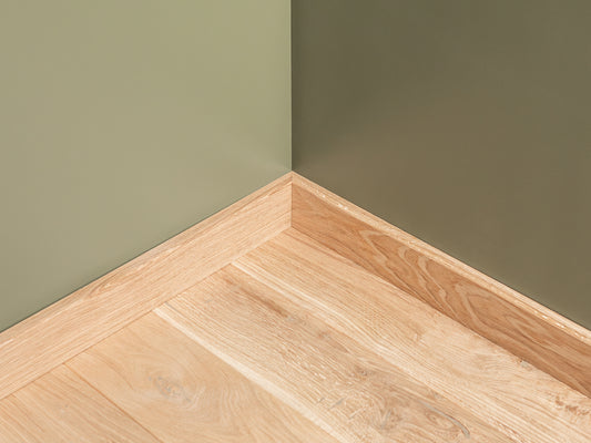Solid Skirting Board Oak A/B 18x70mm unfinished 0,8-1,8m with radius 5mm