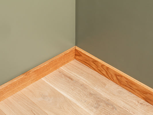 Solid Skirting Board Oak A/B 18x70mm Natural oil 0,8-1,8m with radius 5mm