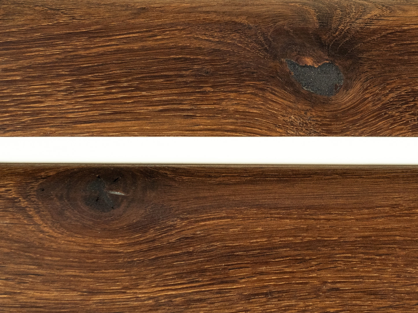 Solid Skirting Board Smoked Oak Rustic 18x70mm matte lacquered, 2000 mm, with radius 20mm