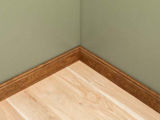 Solid Skirting Board Smoked Oak A/B 20x70mm Matte lacquered 1,5-2,5m Hamburg Profile