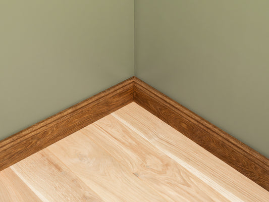 Solid Skirting Board Smoked Oak A/B 20x90mm Matte lacquered 1,5-2,5m Hamburg Profile