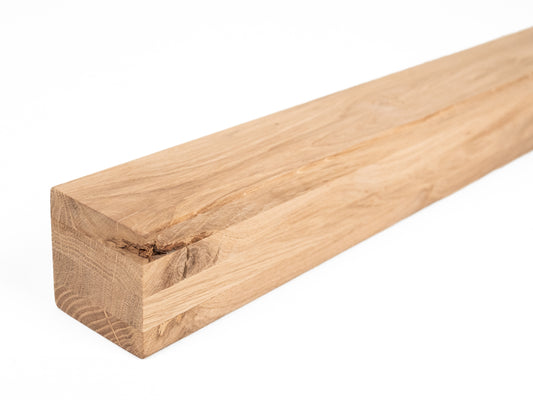 Glulam oak beam Rustic 70x70 mm Hard wax oil Natural white, square timber, solid wood