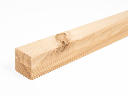 Glulam ash beam Rustic 50x50 mm Hard wax oil Natural white, square timber, solid wood
