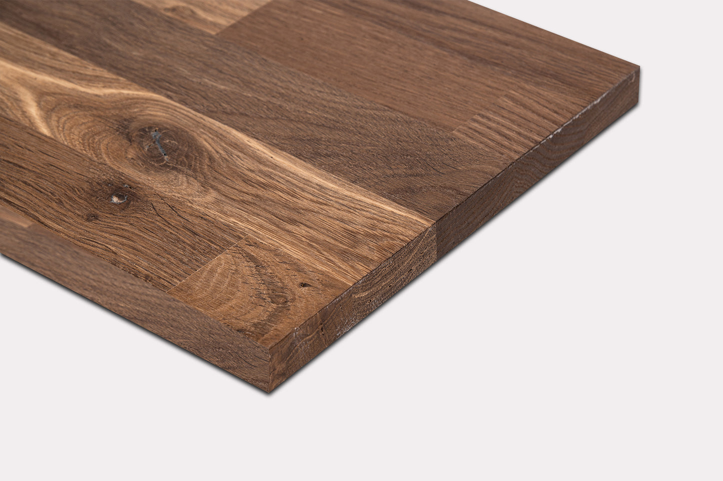 Shelf Stair tread Riser Windowsill Smoked Oak Rustic, finger jointed lamellas, 20 mm, Hard wax oil Natural white