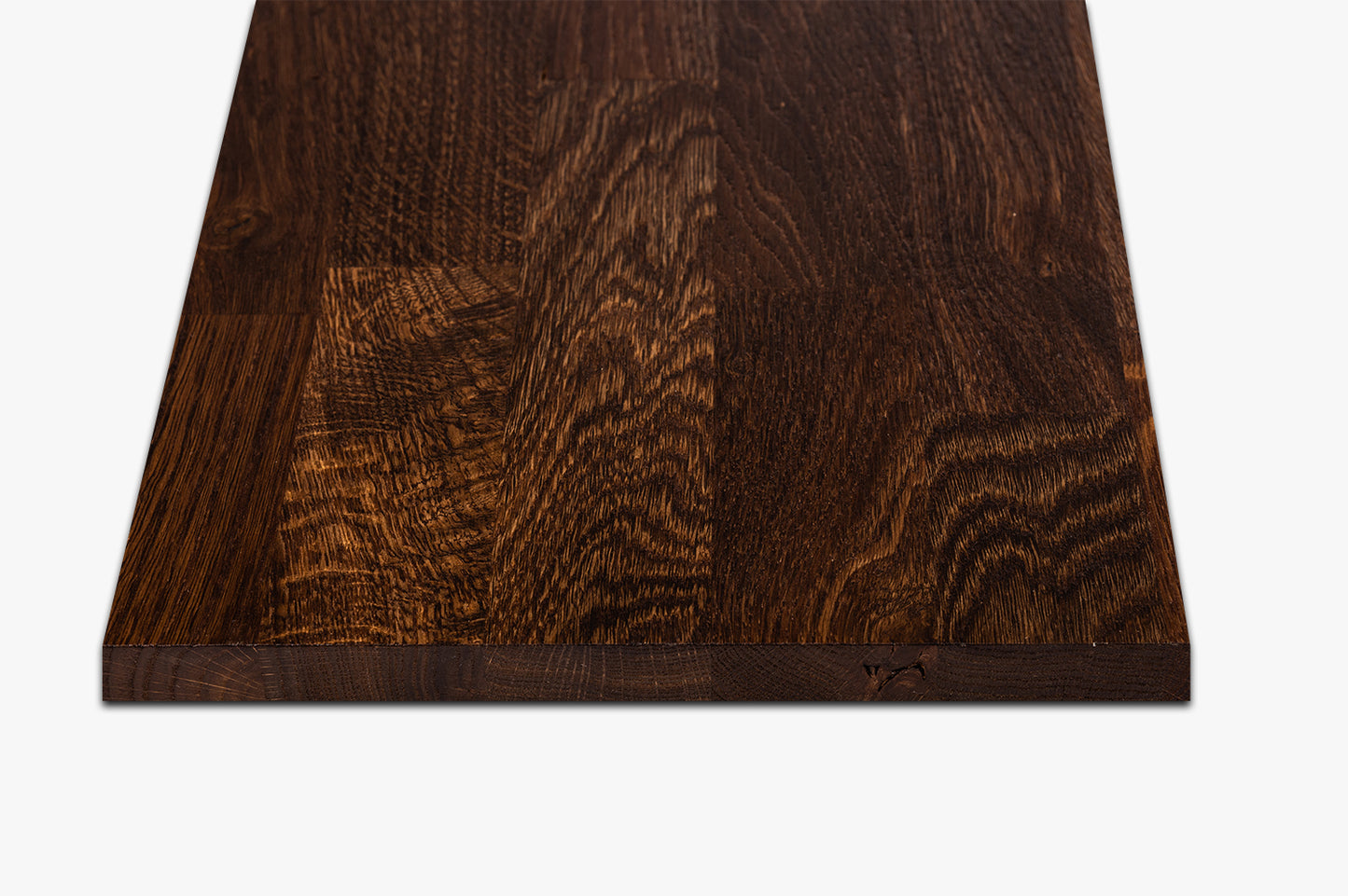 Shelf Stair tread Riser Windowsill Smoked Oak Rustic, finger jointed lamellas, 20 mm, Natural oil