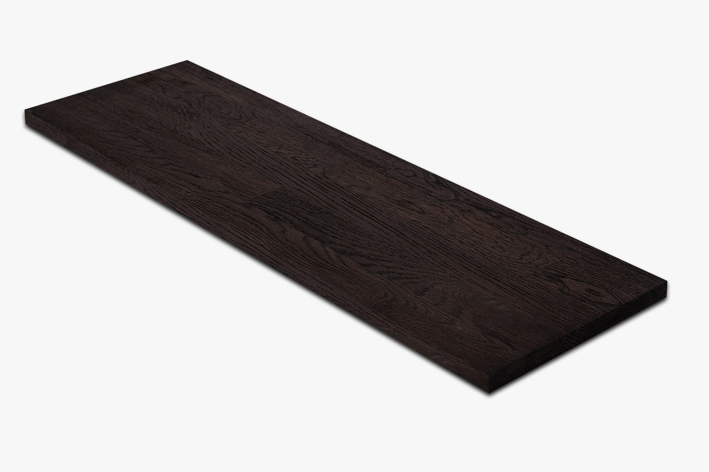 Shelf Stair tread Riser Windowsill Smoked Oak Rustic, finger jointed lamellas, 20 mm, Black oil