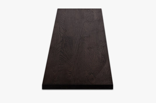 Shelf Stair tread Riser Windowsill Smoked Oak Rustic, finger jointed lamellas, 20 mm, Black oil