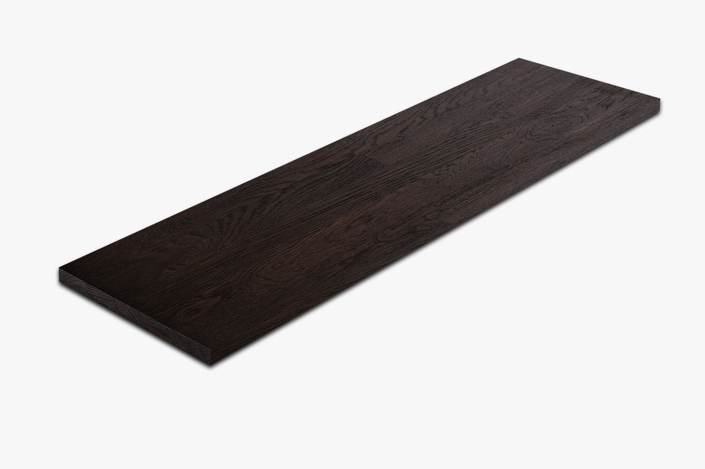 Shelf Stair tread Riser Windowsill Smoked Oak Rustic, finger jointed lamellas, 20 mm, Black oil