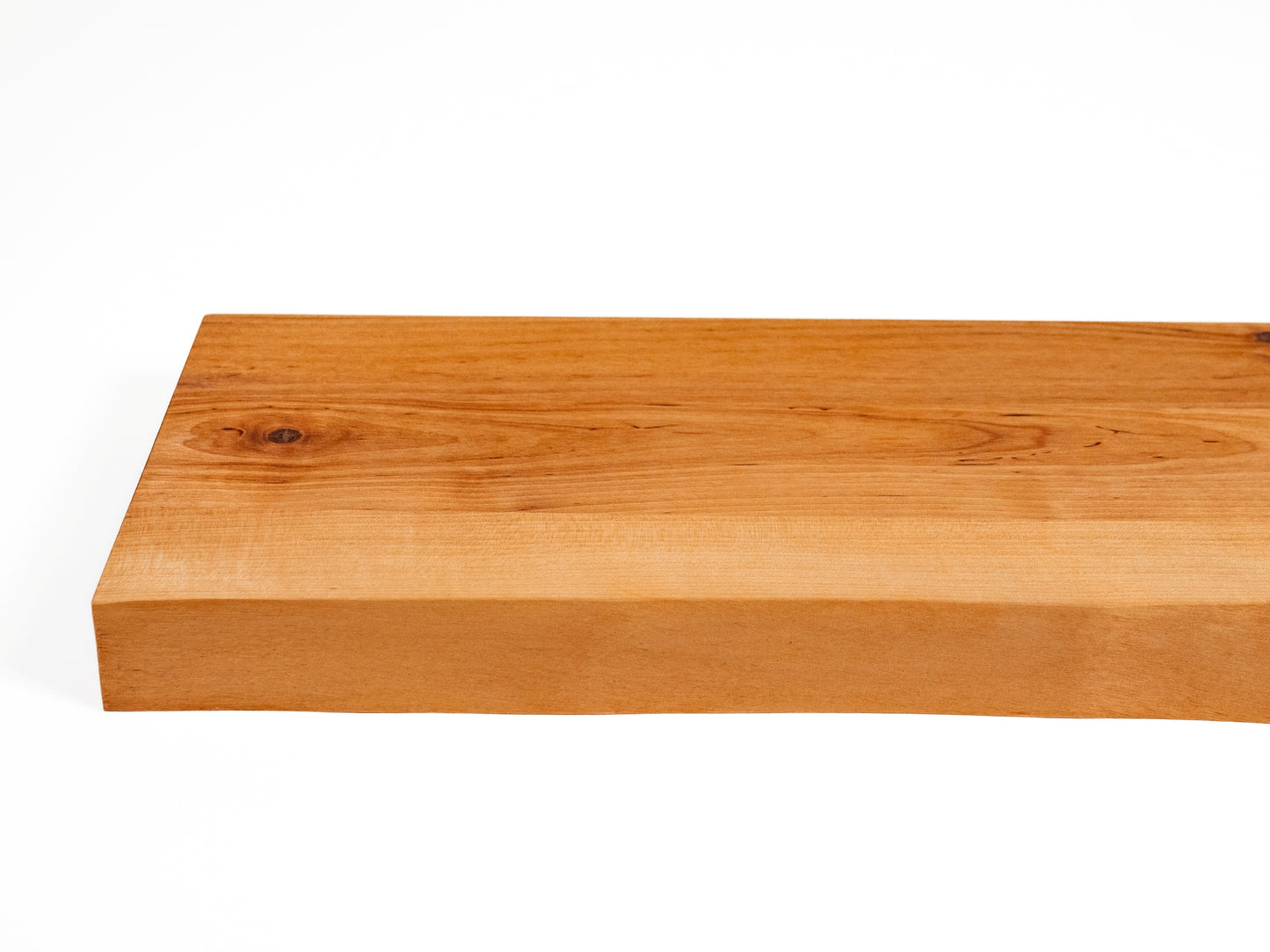 Shelf Stair tread Windowsill Birch Rustic with natural live edge, full stave lamellas, 40 mm, Natural oil