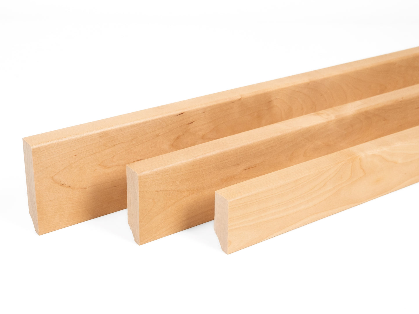 Solid Skirting Board Birch A/B 24x80mm matte lacquered 2000 mm with radius 5mm