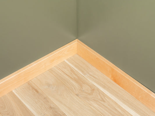Solid Skirting Board Birch A/B 24x100mm matte lacquered 2000 mm with radius 5mm