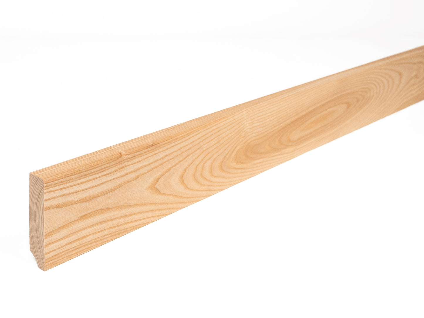 Solid Skirting Board Ash A/B 24x100mm matte lacquered 2000 mm with radius 5mm