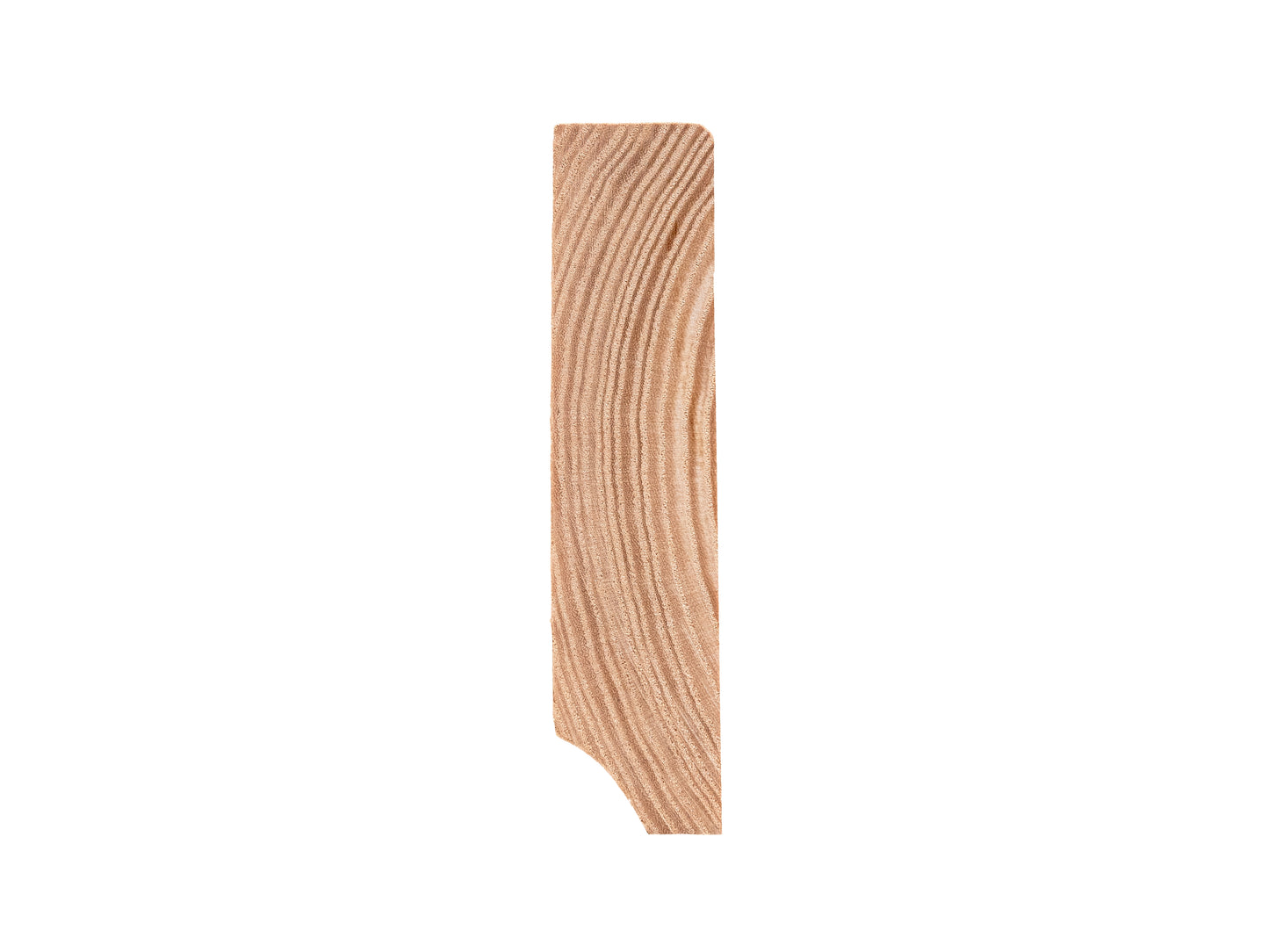 Solid Skirting Board Ash A/B 24x100mm matte lacquered 2000 mm with radius 5mm