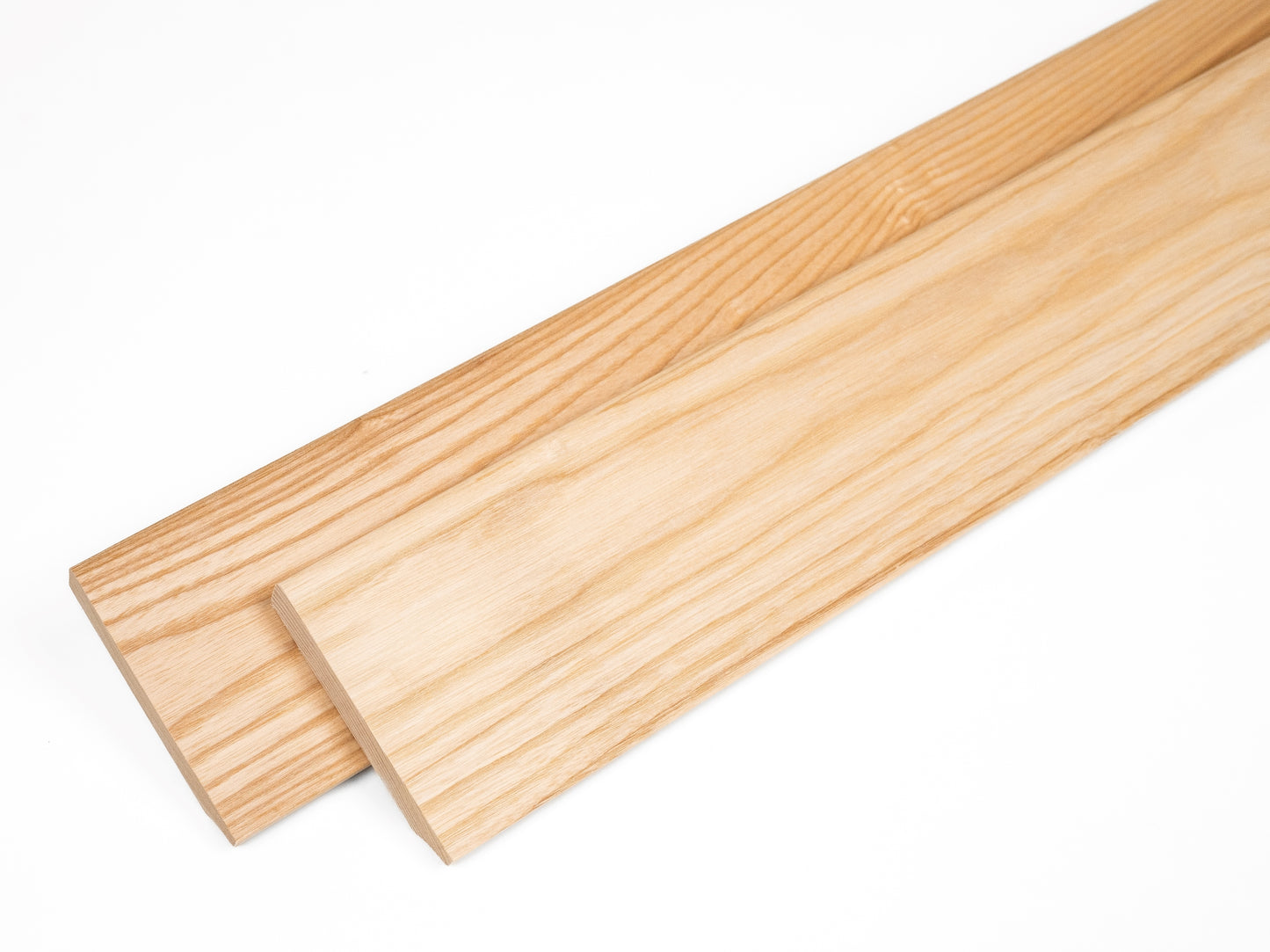 Solid Skirting Board Ash A/B 24x100mm matte lacquered 2000 mm with radius 5mm