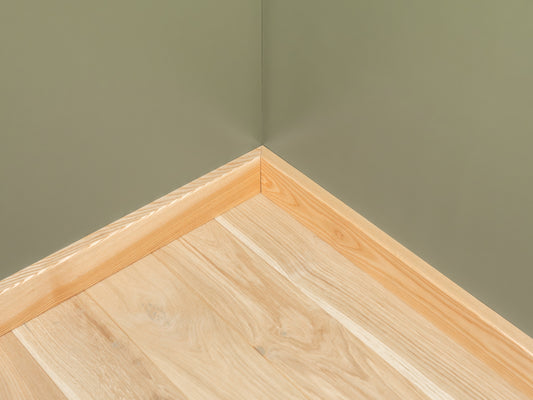Solid Skirting Board Ash A/B 24x80mm matte lacquered 2000 mm with radius 5mm
