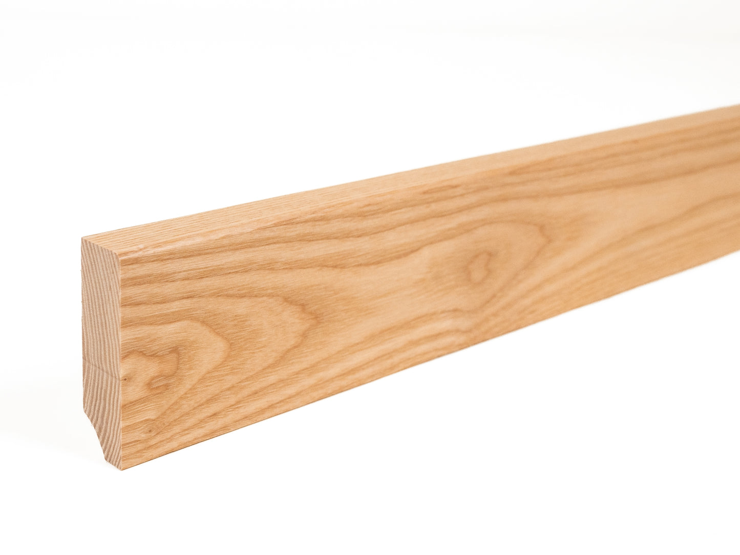 Solid Skirting Board Ash A/B 24x80mm matte lacquered 2000 mm with radius 5mm