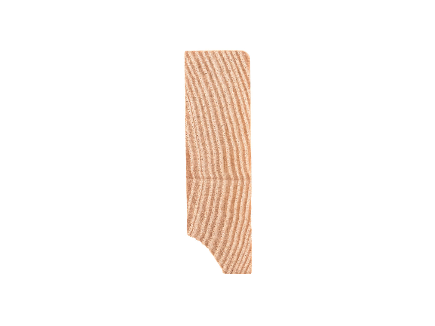 Solid Skirting Board Ash A/B 24x80mm matte lacquered 2000 mm with radius 5mm
