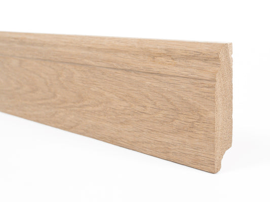 Massive Sockelleiste Eiche A/B 20x70mm Hartwachsöl Naturweiß 1,5-2,5m Hamburg Profil