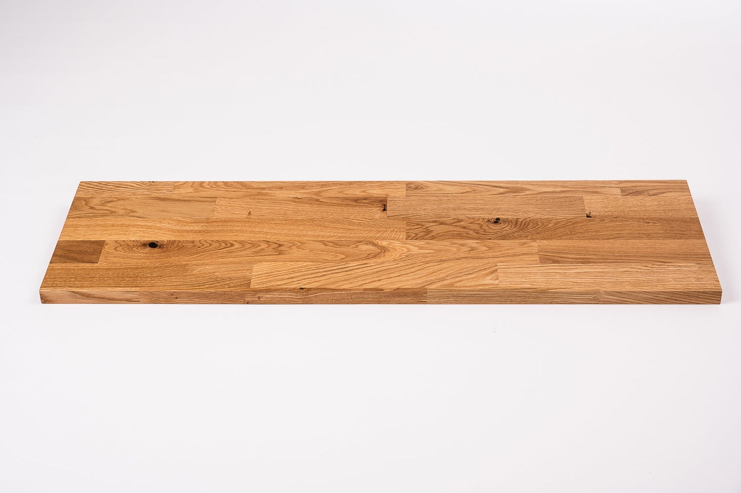 Shelf Stair tread Riser Windowsill Oak A/B, finger jointed lamellas, 20 mm, Matte lacquered