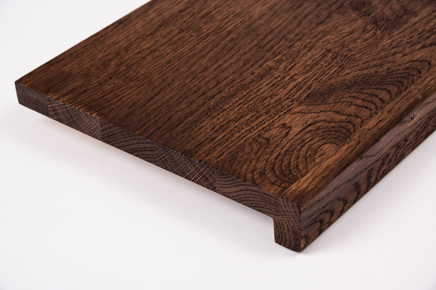 Stair tread Windowsill with overhang Oak A/B, finger jointed lamellas, 26 mm, Walnut oil