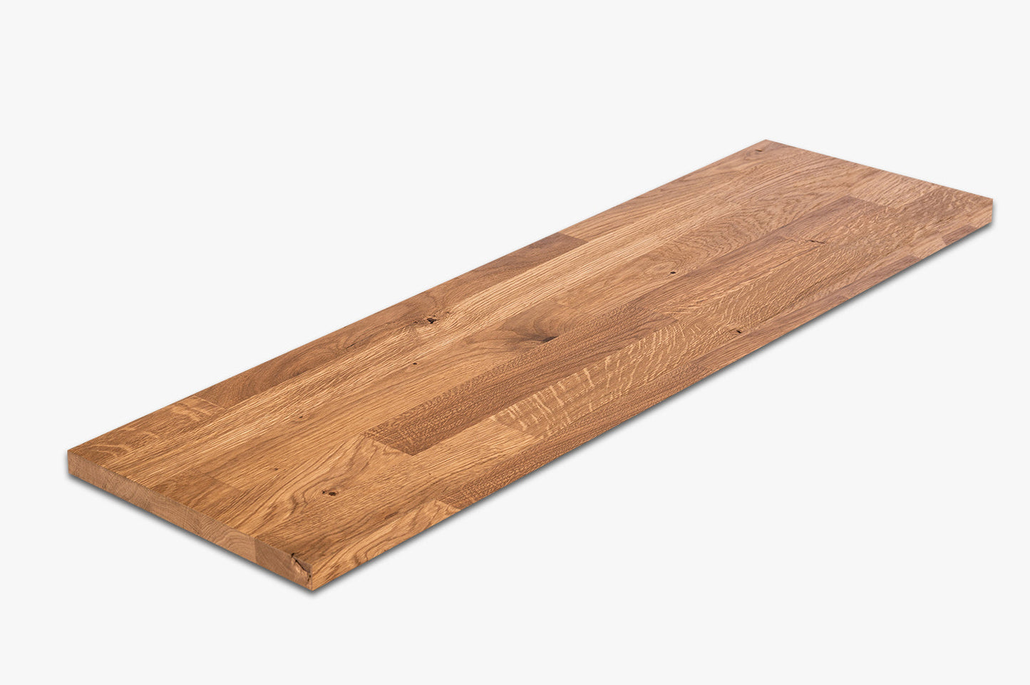 Shelf Stair tread Riser Windowsill Oak A/B, finger jointed lamellas, 20 mm, Bronze oil
