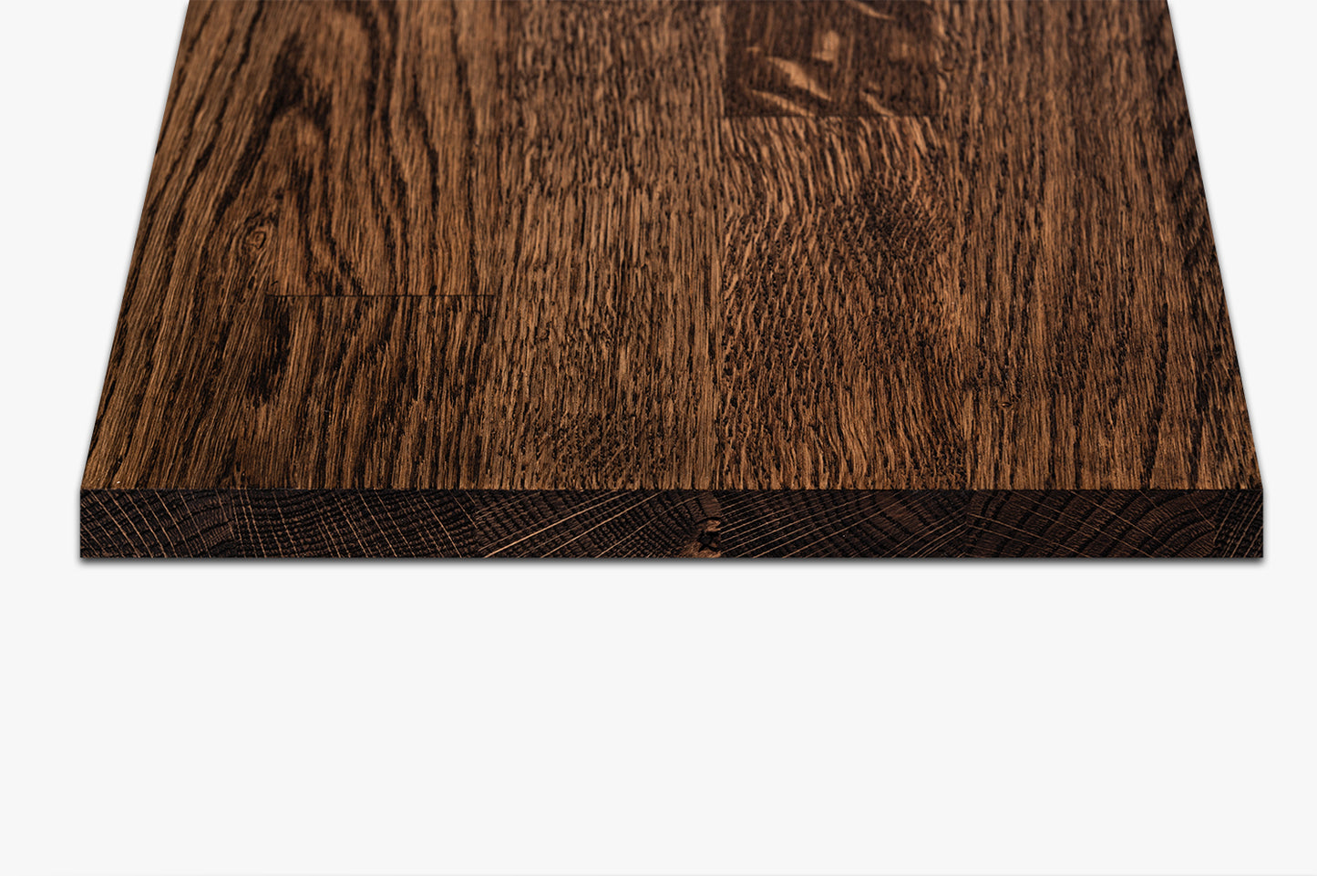 Shelf Stair tread Riser Windowsill Oak Rustic, finger jointed lamellas, 20 mm, Smoked oil